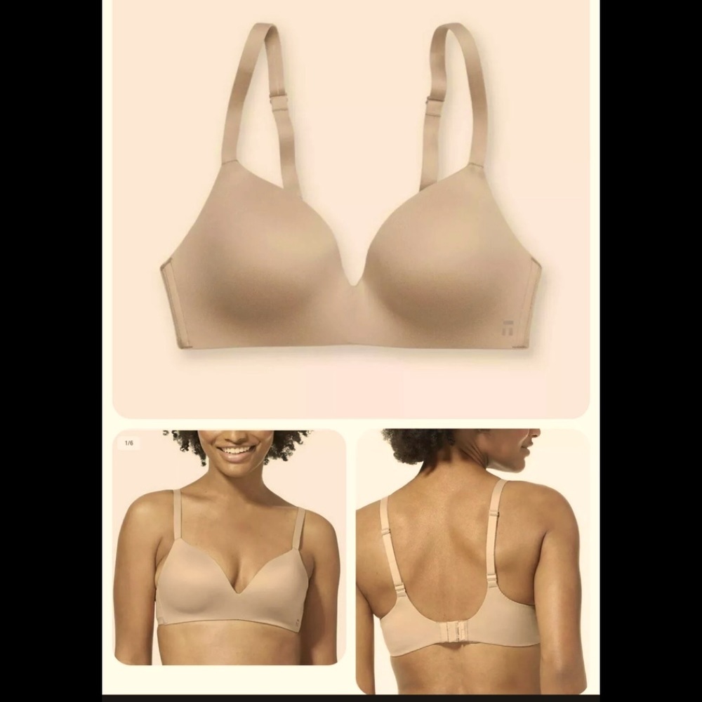Tommy John Second Skin Lightly Lined Demi Bra 38DD 10013811000 Maple Sugar